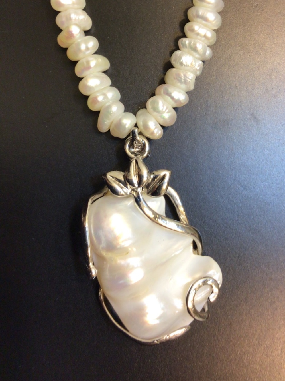 Cultured Freshwater Pearls Baroque Pearl Pendant Wrapped Beach Themed